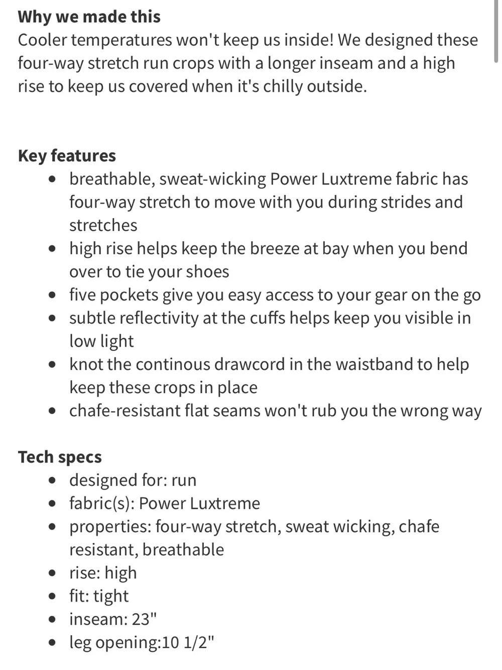 Lululemon Can’t Stop Crop Leggings